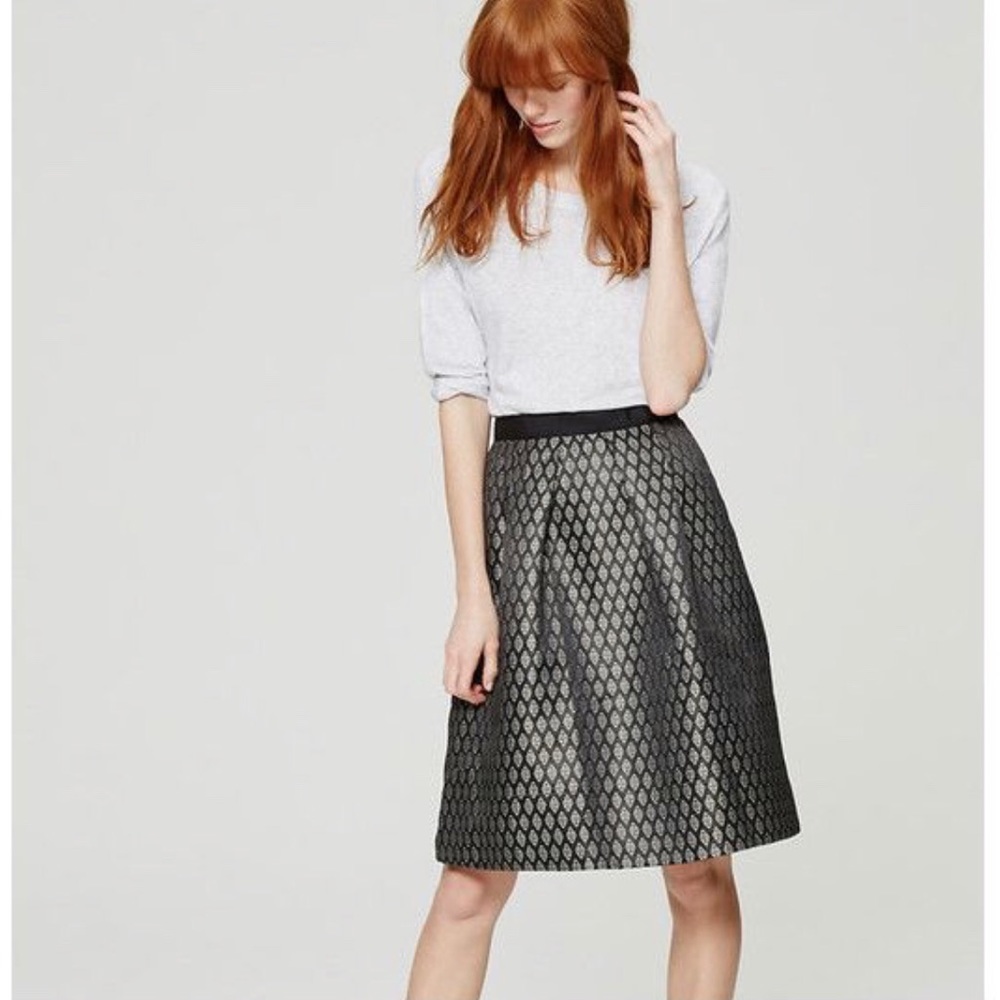 Loft | Diamond shimmer skirt w/ pockets